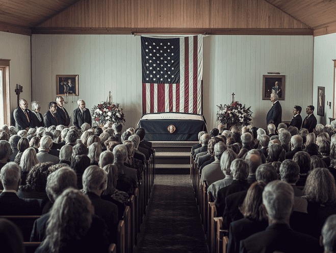 A somber crowd gathered to pay respects to Jimmy Carter at his memorial service