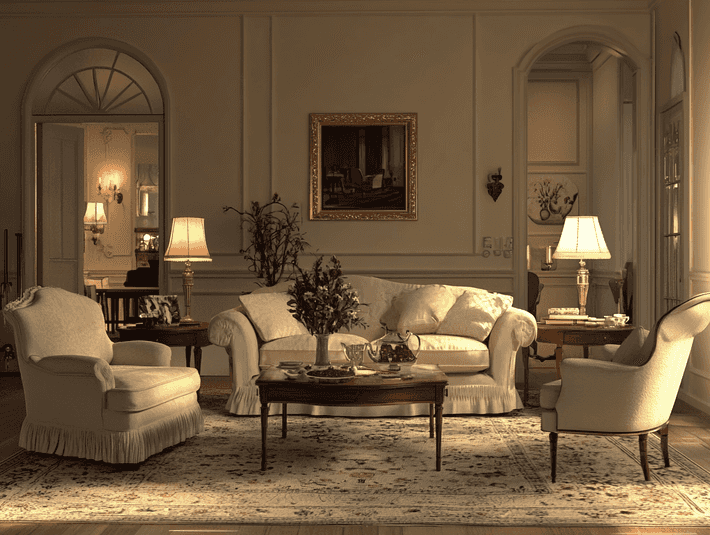 A luxurious lifestyle featuring elegant decor and serene surroundings