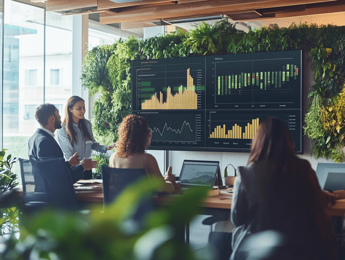 A sleek AI-powered trading platform on a modern computer screen