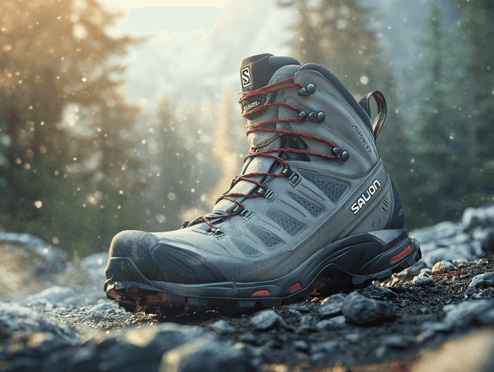 A rack of discounted outdoor gear in a store