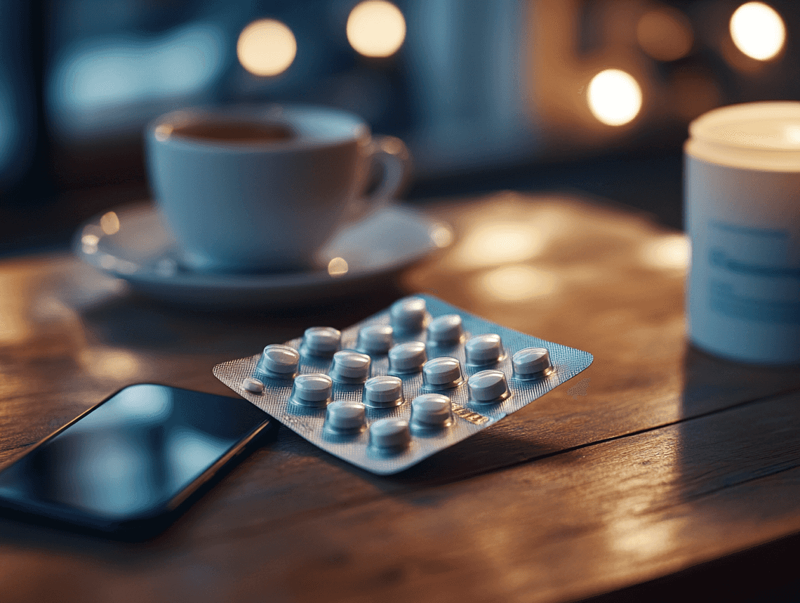 A confident man smiling while holding a discreet medical package
