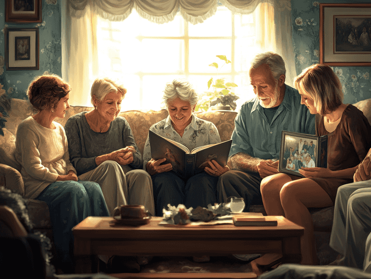 A nostalgic moment featuring iconic soap opera characters