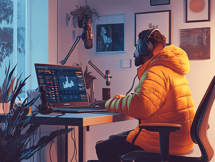 A futuristic representation of music consumption