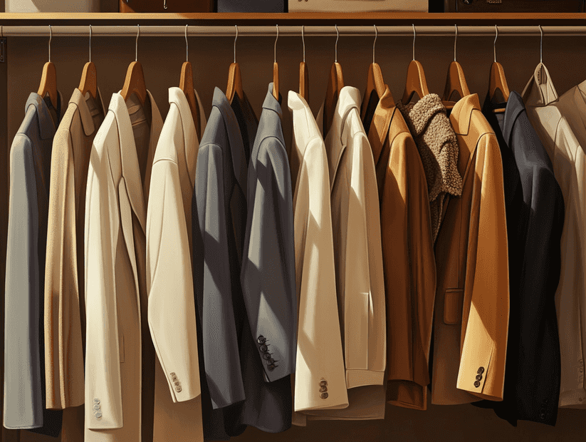 A neutral-toned outfit styled with a luxury coat and accessories