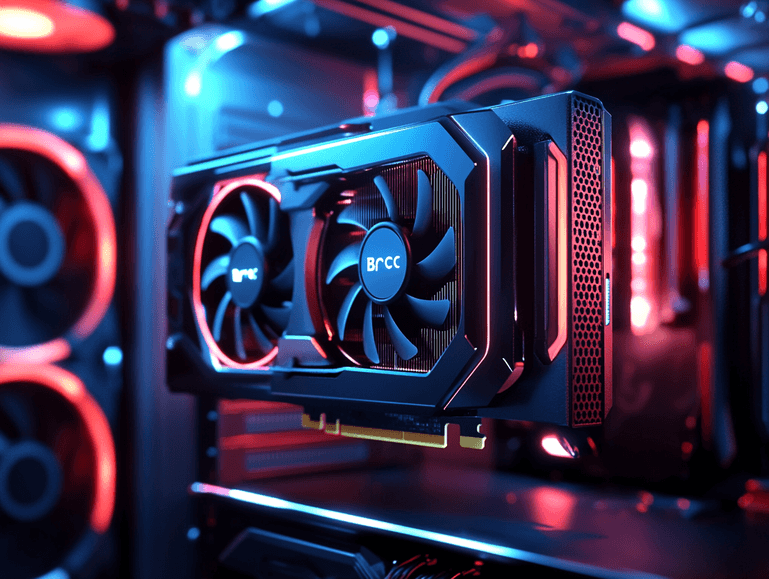 A high-performance gaming PC setup with Intel Arc B580 GPU