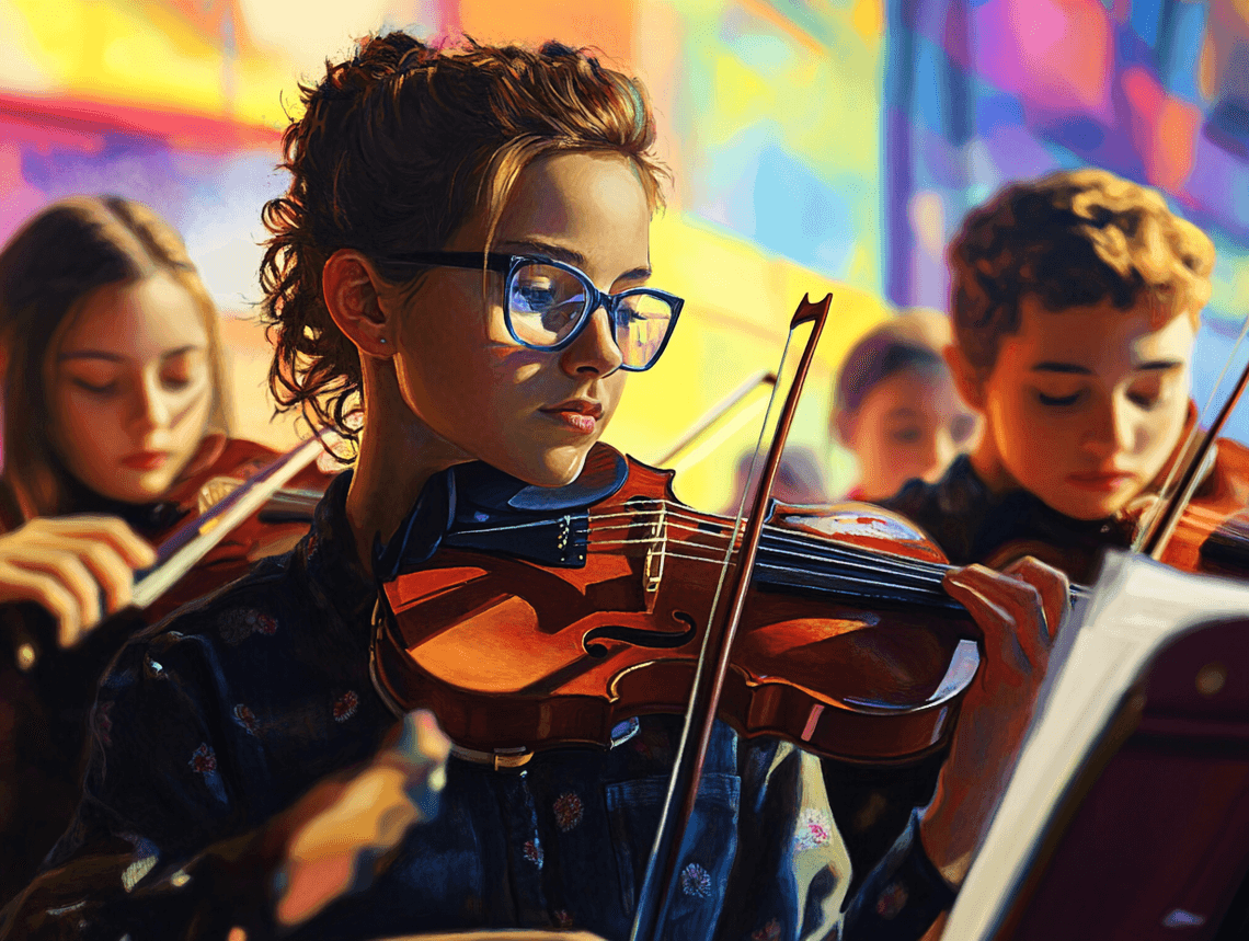 A grand piano in a dimly lit concert hall, symbolizing the intersection of music and politics