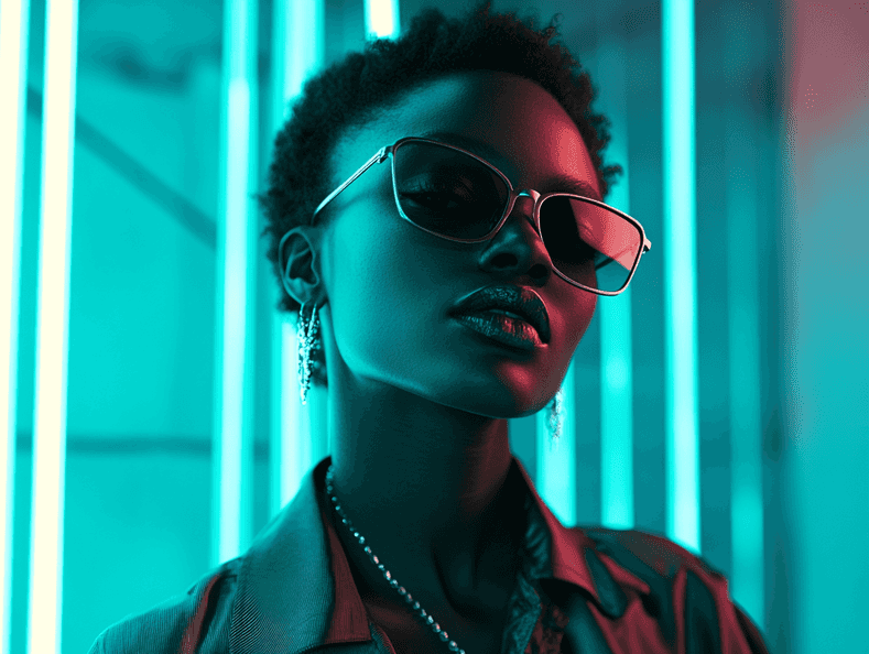 A futuristic concept of wearable tech, including smart glasses and other devices