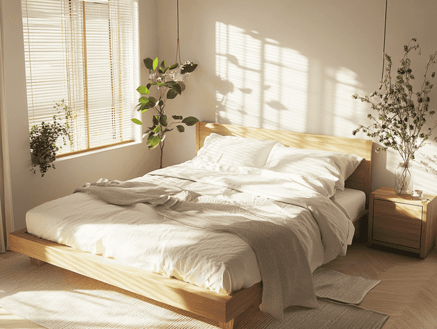 A luxurious latex mattress in a modern bedroom setting