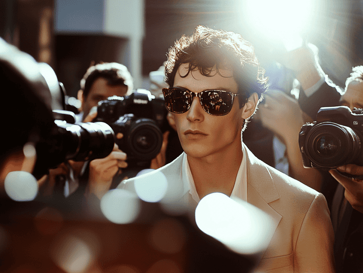A courtroom scene with a gavel and legal documents on a desk