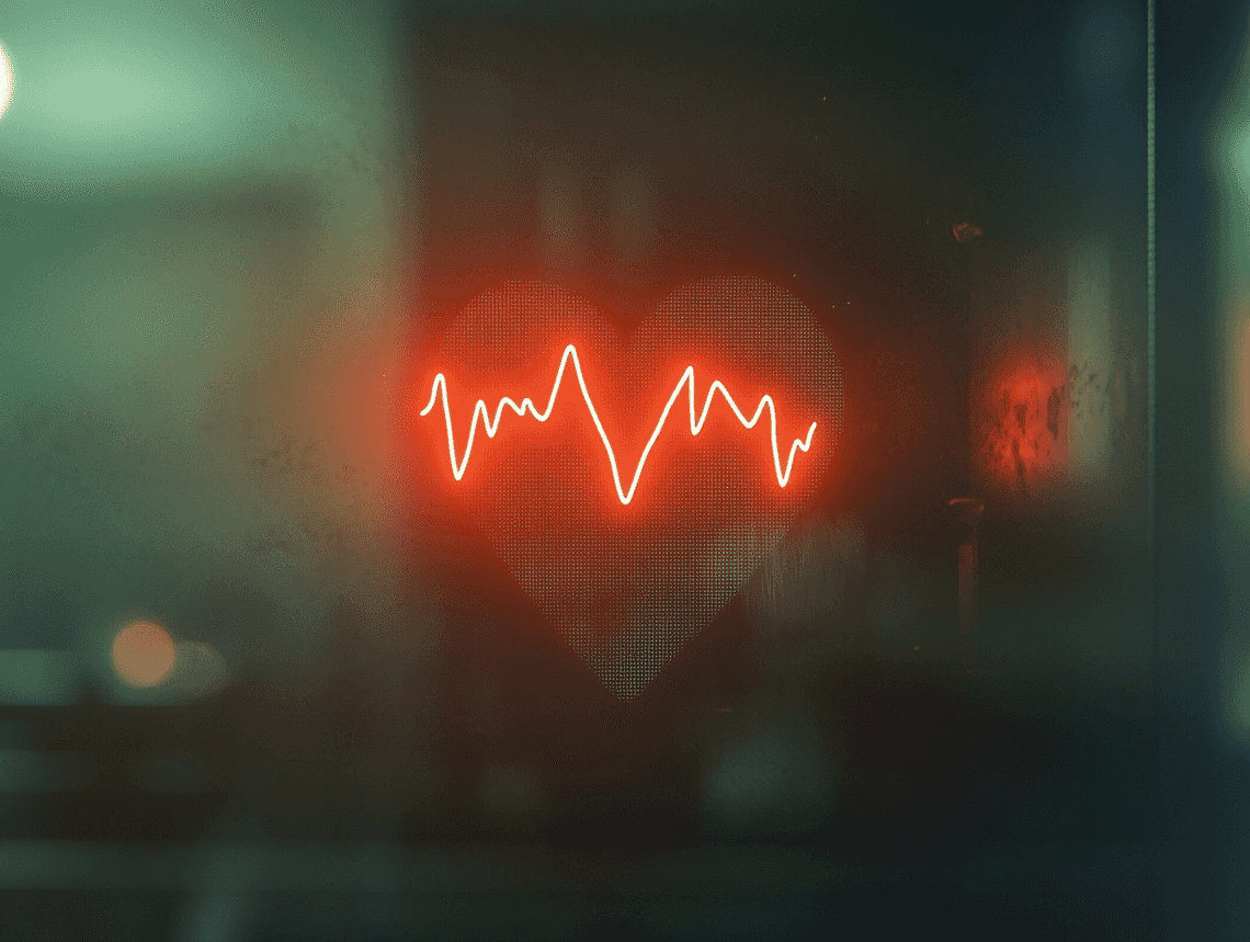 A serene image of a heart monitor, symbolizing the importance of heart health