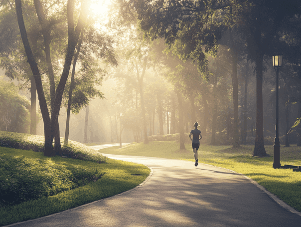 A serene morning scene with a person journaling and sipping coffee by a window