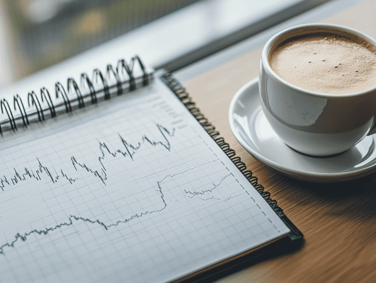 A graph showing technical analysis of a stock