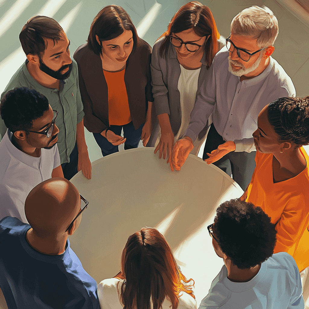 A serene individual meditating in a sunlit room, exuding calmness.