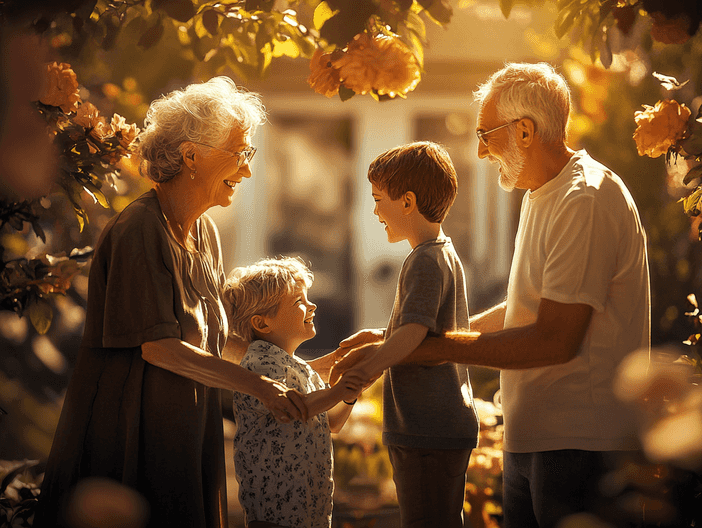 A multigenerational family gathered together, symbolizing love and connection