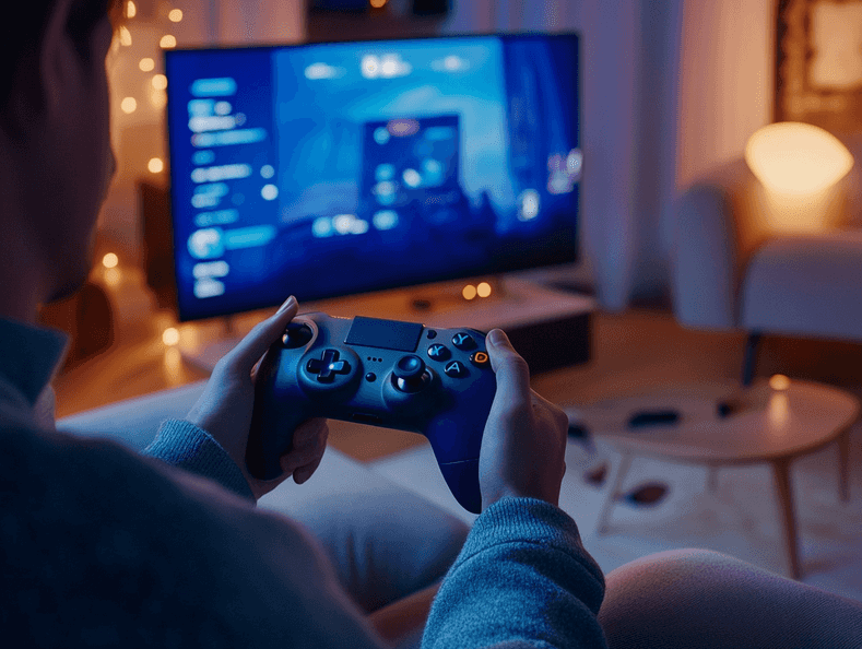 A gaming controller connected to a PC, showcasing seamless integration