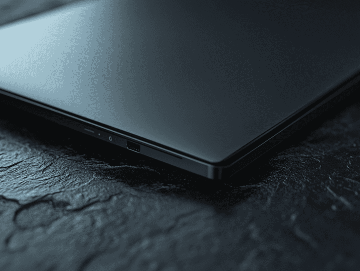 A person deciding between laptops in a tech store