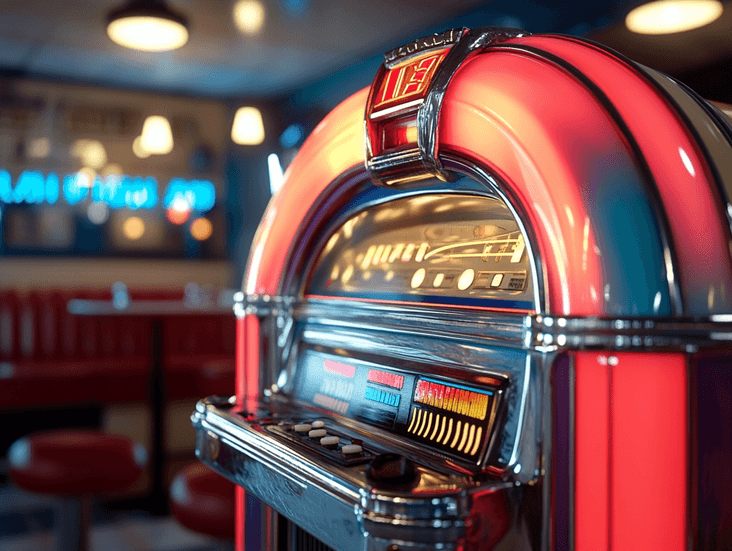 A vintage-inspired image of a microphone and vinyl records, symbolizing Brenton Wood's era