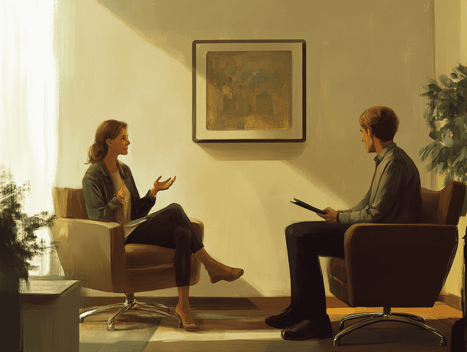 A woman laughing while scrolling through her phone, symbolizing humor and social media