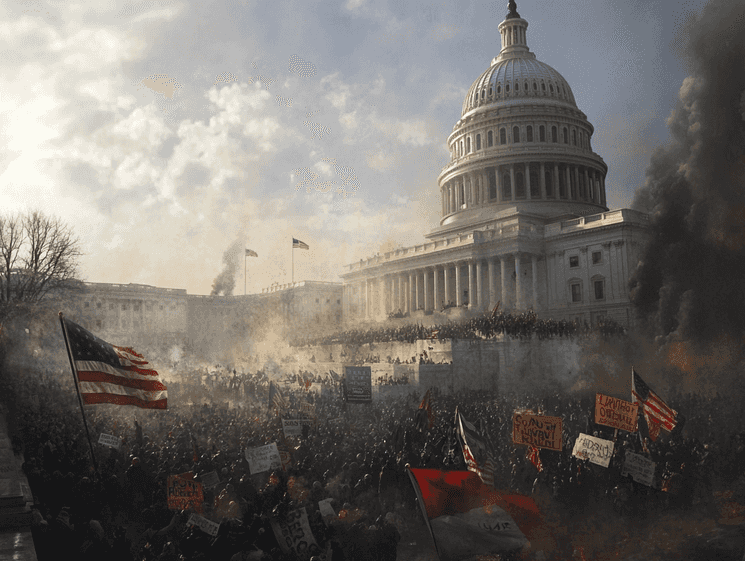 Kamala Harris addressing the nation after the certification