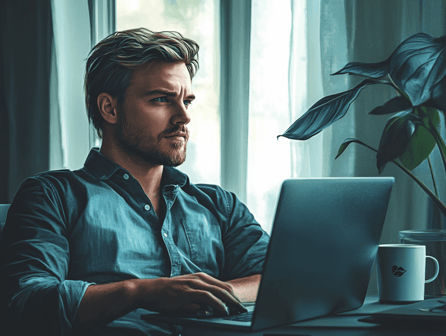 A modern image of Zachery Ty Bryan looking reflective, symbolizing growth and resilience