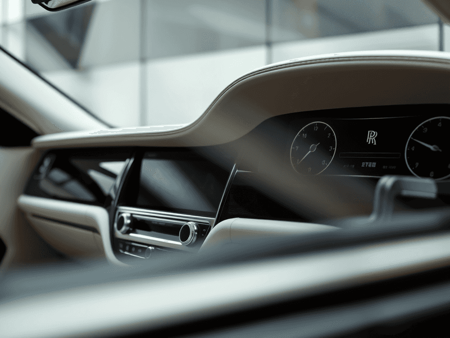 A Rolls-Royce interior showcasing exquisite craftsmanship