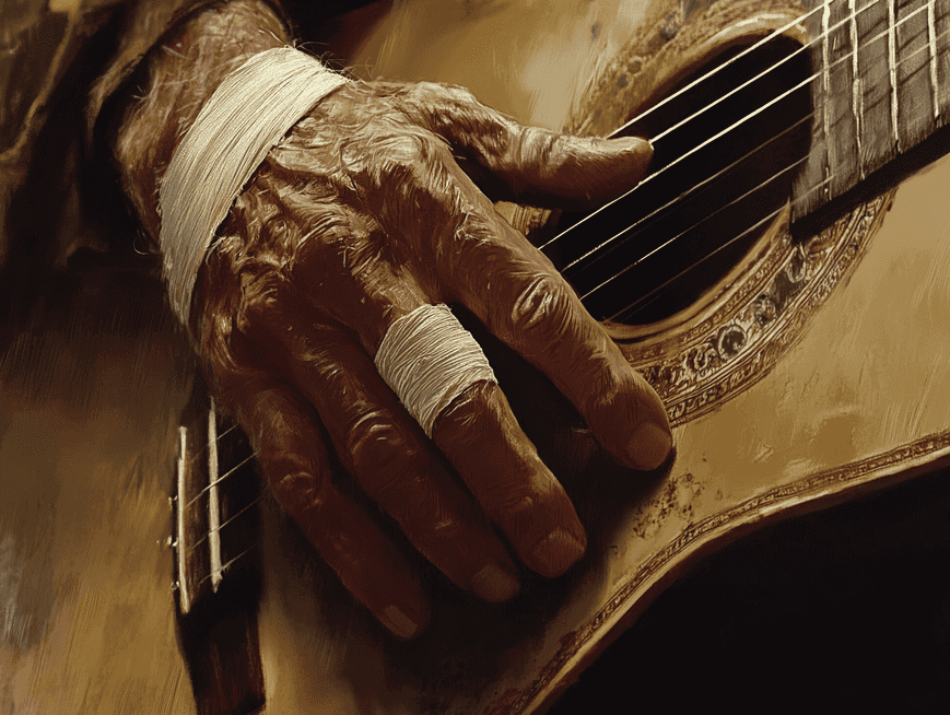 Carlos Santana performing on stage with a guitar