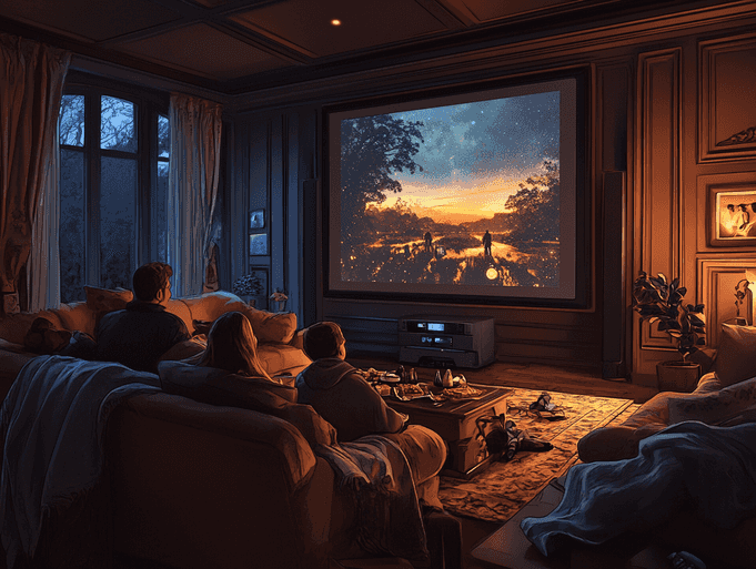 A close-up of the JMGO N3 Ultra Max projector showcasing its sleek design and lens.