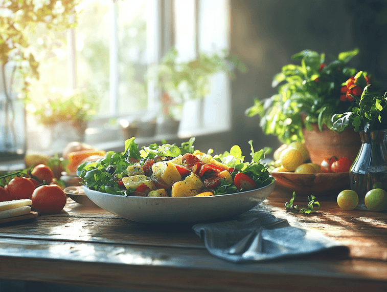 A person journaling in a cozy setting with a cup of tea