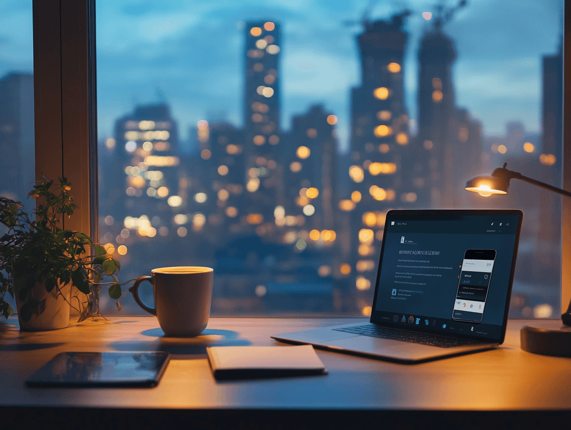 A professional reviewing financial documents at a desk