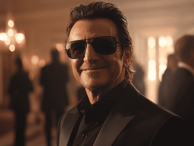 A candid shot of Bono interacting with children during a humanitarian visit to Africa