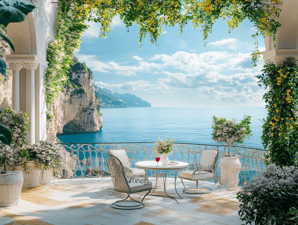 A breathtaking view of Iceland's volcanic landscape and Northern Lights