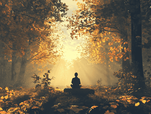 A person enjoying a peaceful moment in nature