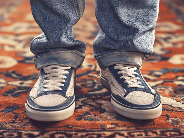 A display of sneakers from top brands like Nike, Adidas, and New Balance