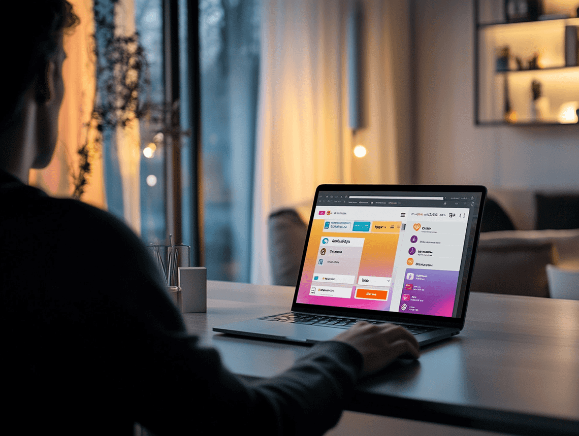 A person shopping online with a browser extension active