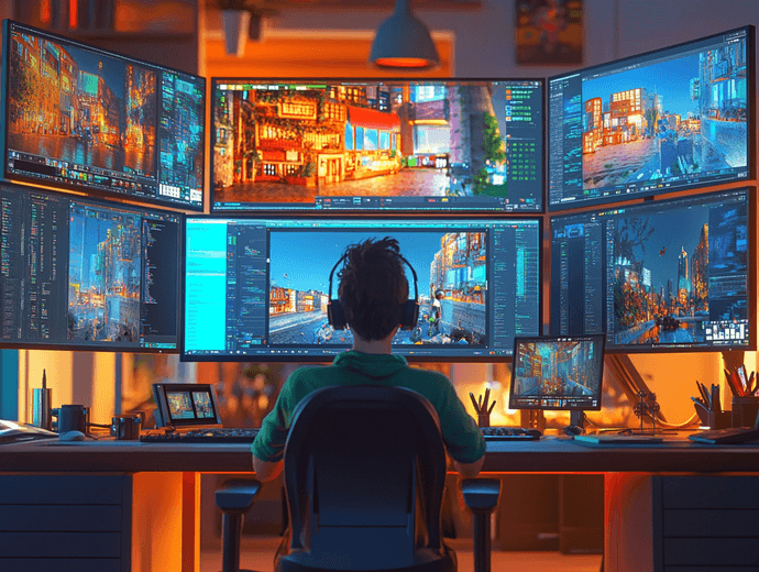 Close-up of the RTX 5090 GPU with its sleek design and advanced cooling system