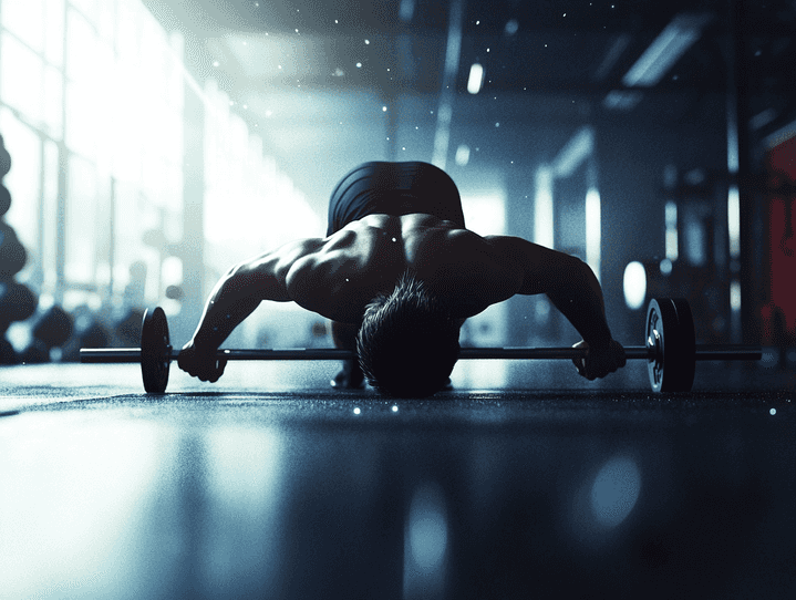 A person stretching after a workout in a peaceful outdoor setting