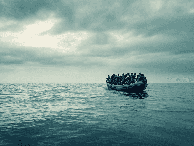 A courtroom with judges deliberating a case