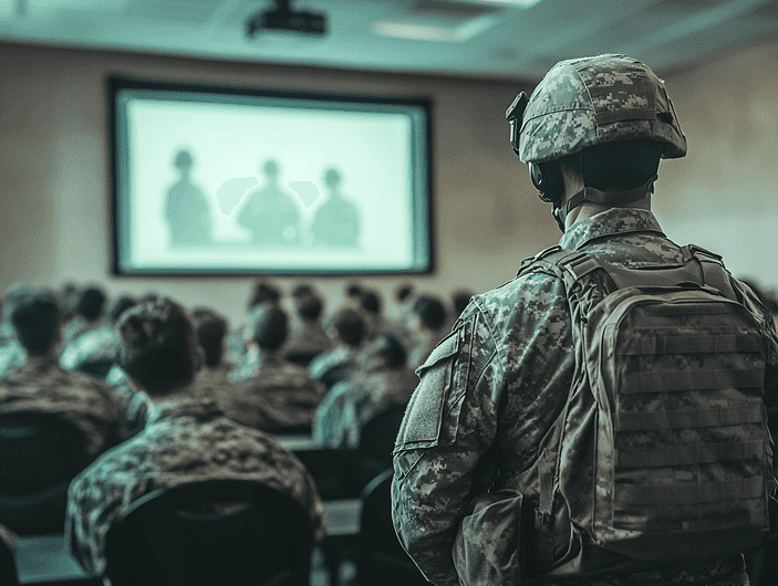 A military base with heightened security measures