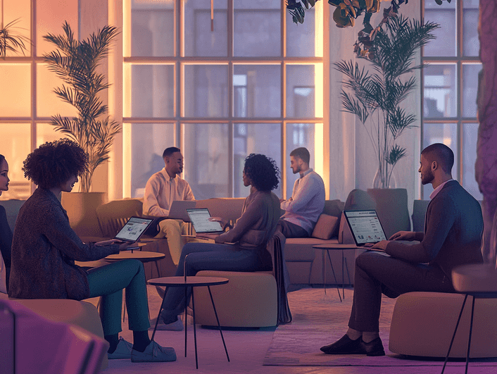 A financial advisor discussing ETF strategies with a client