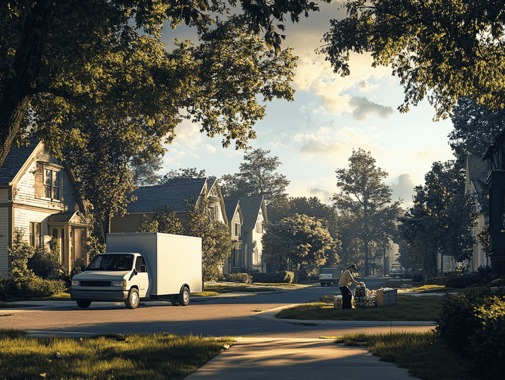 A neatly packed grocery delivery bag on a kitchen counter