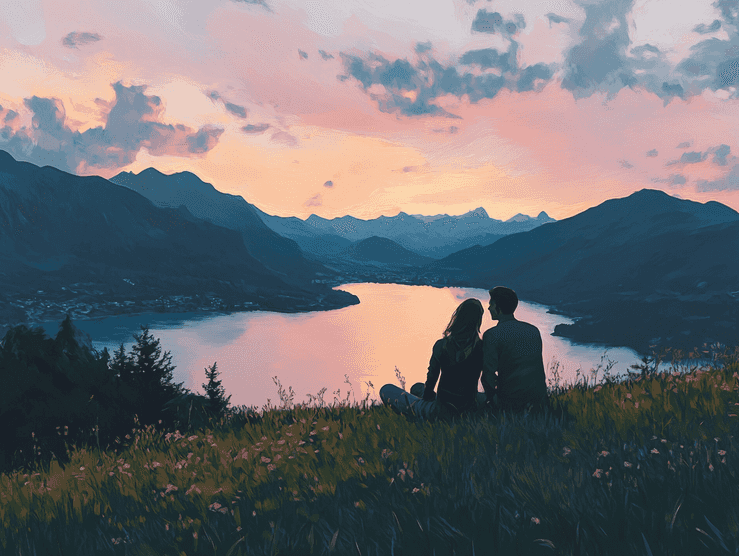 A group of friends sitting together in a cozy space, sharing a quiet moment