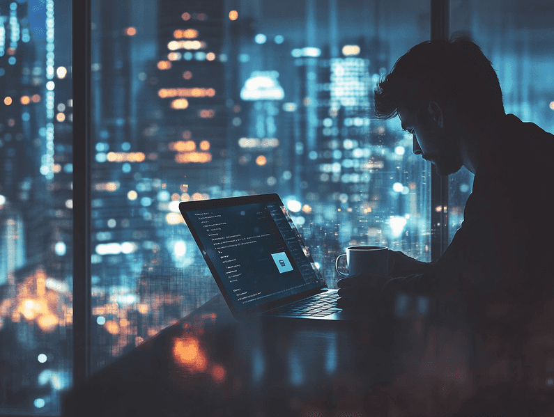 A laptop displaying a browser with privacy settings enabled