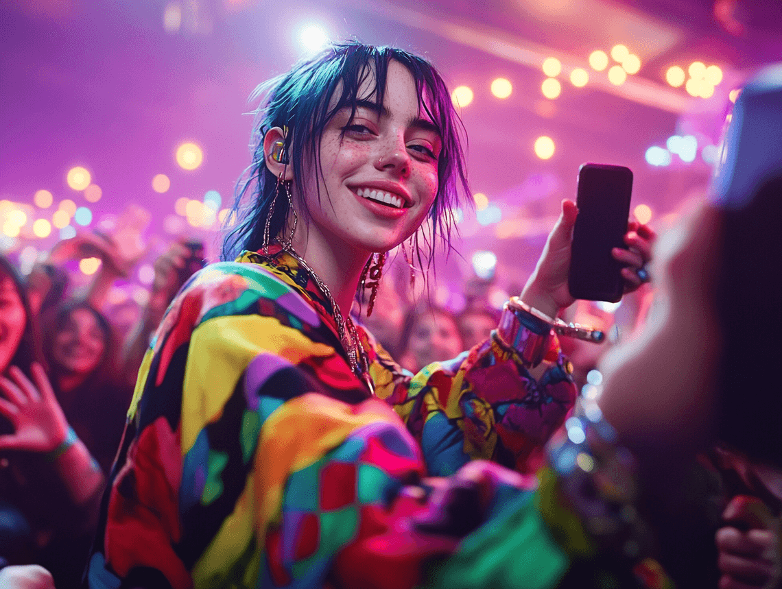 Billie Eilish in a candid moment, reflecting her authentic self