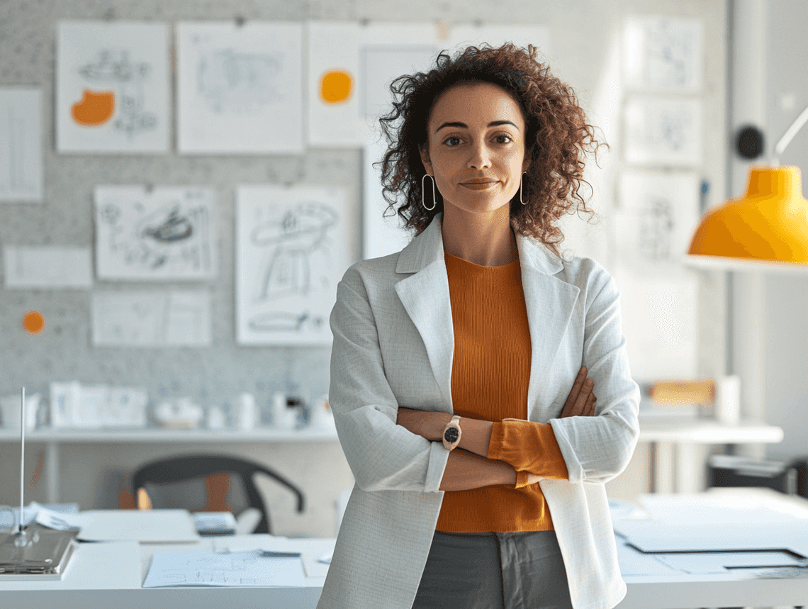 A happy family using innovative parenting products in their home