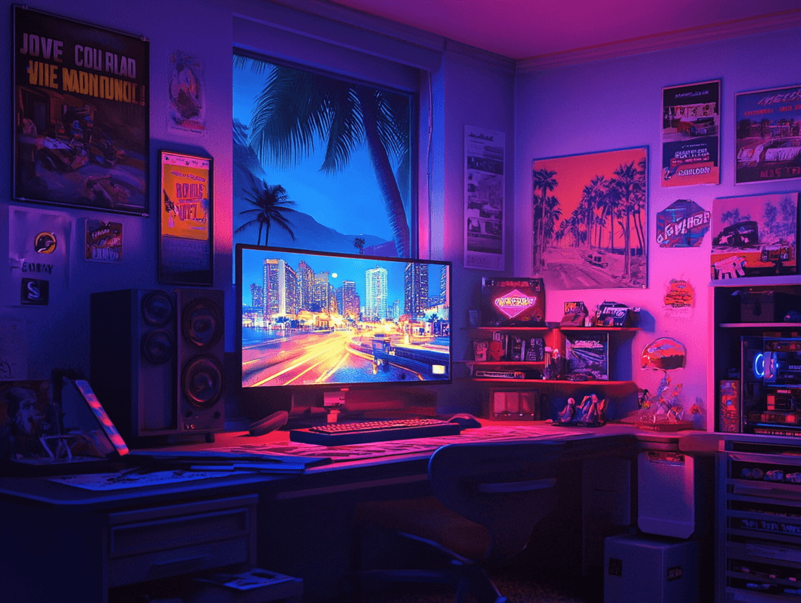 Gamer enjoying a modded version of Vice City
